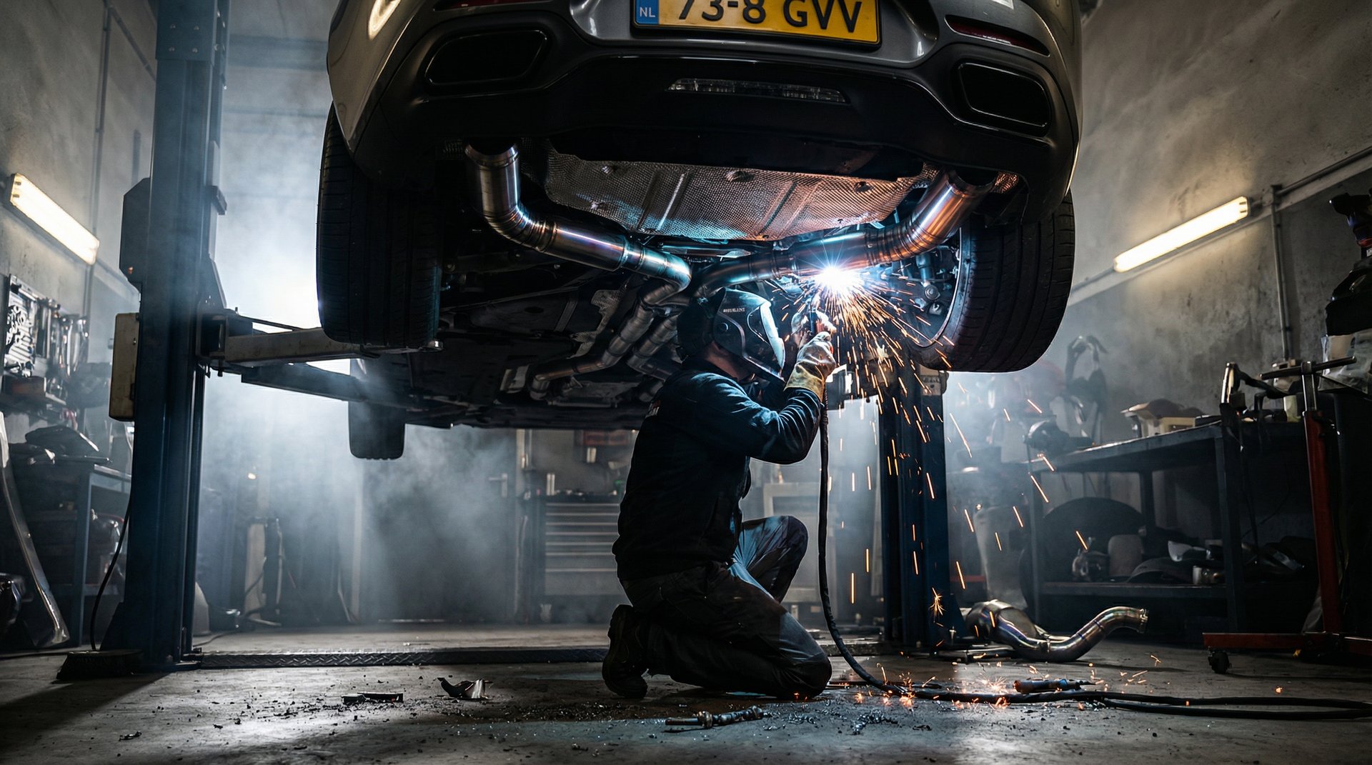 17c一起草修车改装视频-排气系统